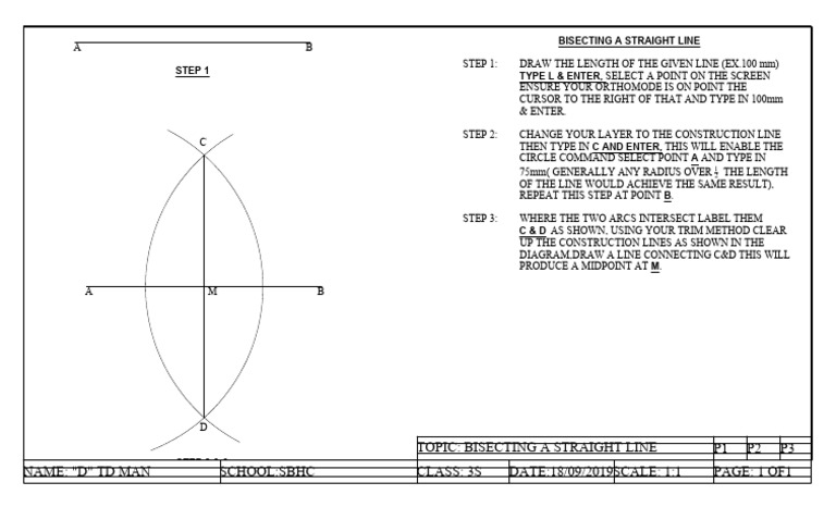 Bisecting A Straight Line 1 | PDF