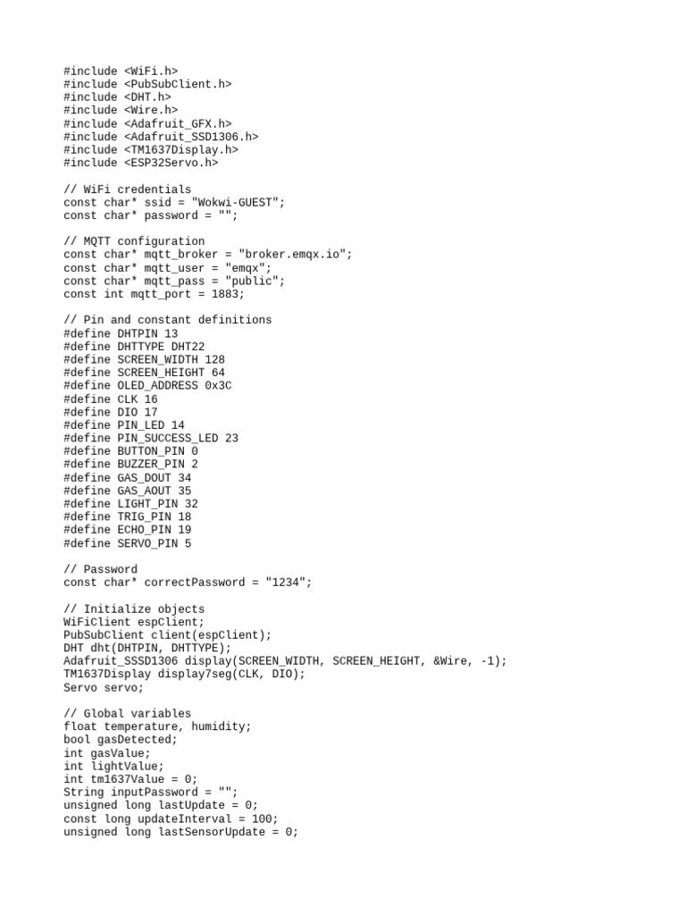 ESP32 MQTT Sensor System | PDF | Integer (Computer Science) | Computer ...