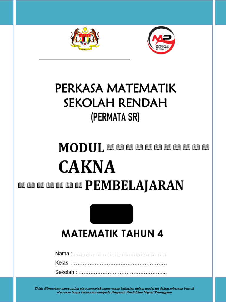 34-1. Modul Permata Mate TH 4 - 2021 | PDF
