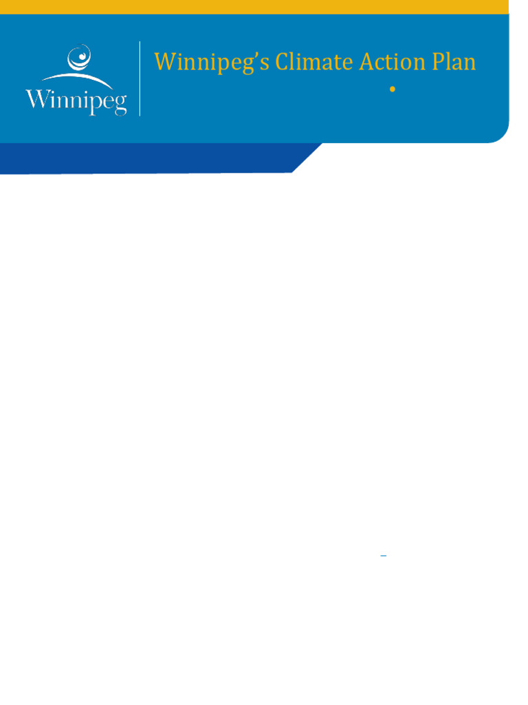 Winnipeg Climate Action Plan 2018 | PDF | Climate Change Mitigation ...