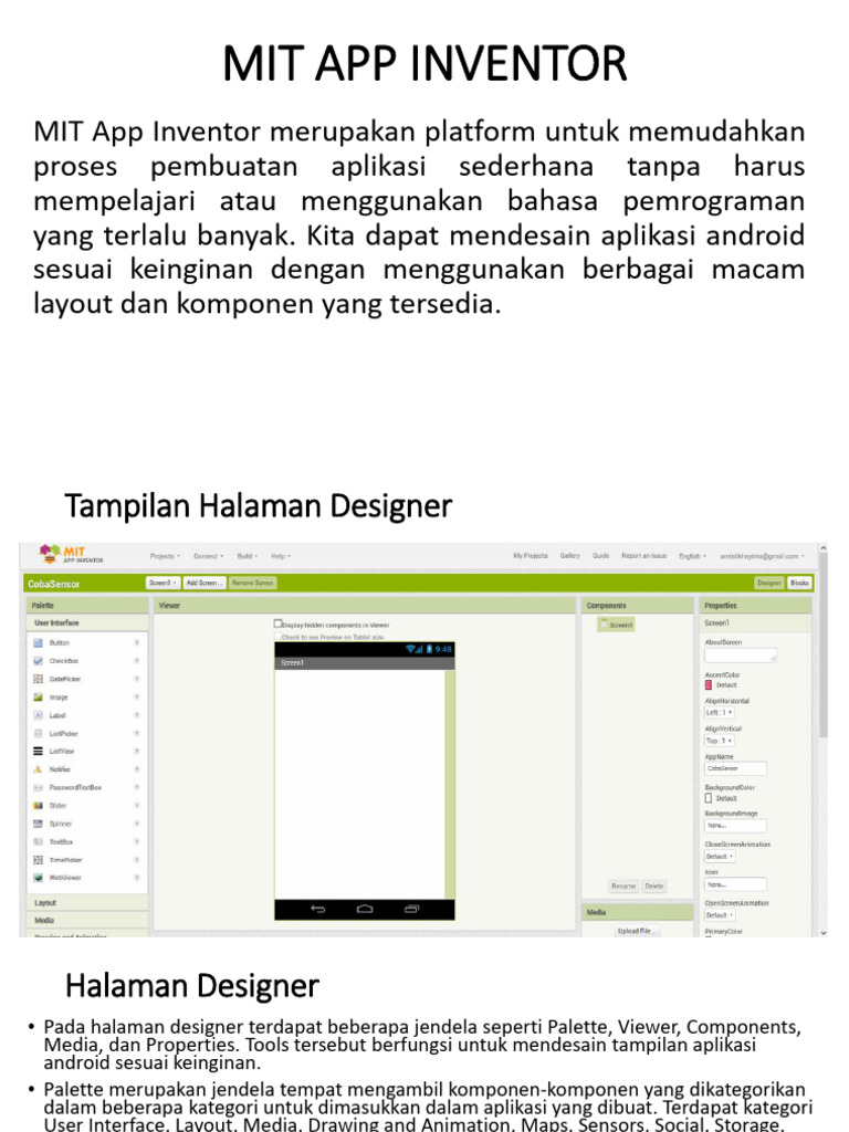 Struktur Halaman MIT App Inventor | PDF