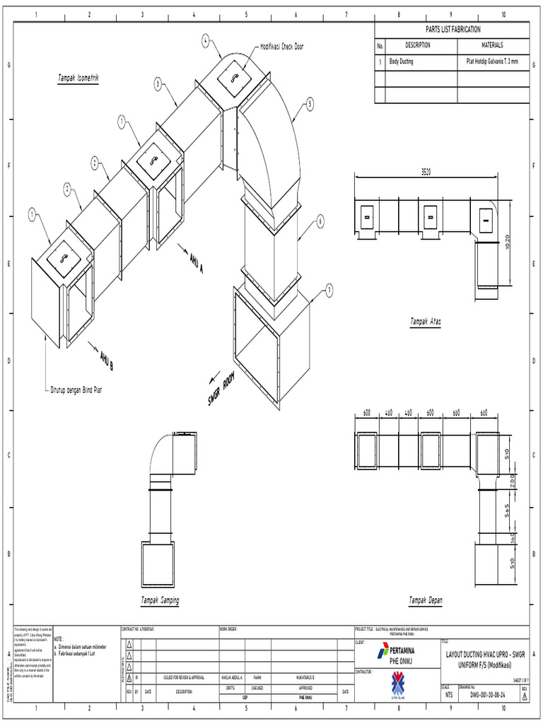 Ducting Upro SWGR Uniform (Modifikasi) | PDF