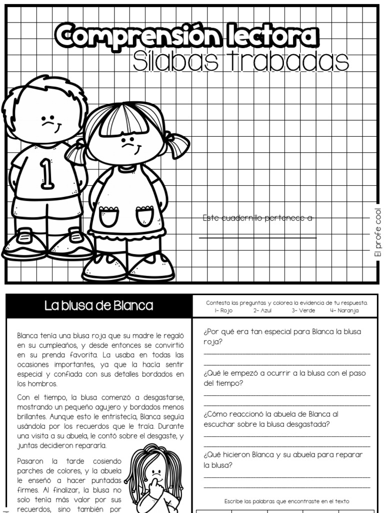 Lecturas Comprensivas con Sílabas Trabadas | PDF | Robot | Robótica