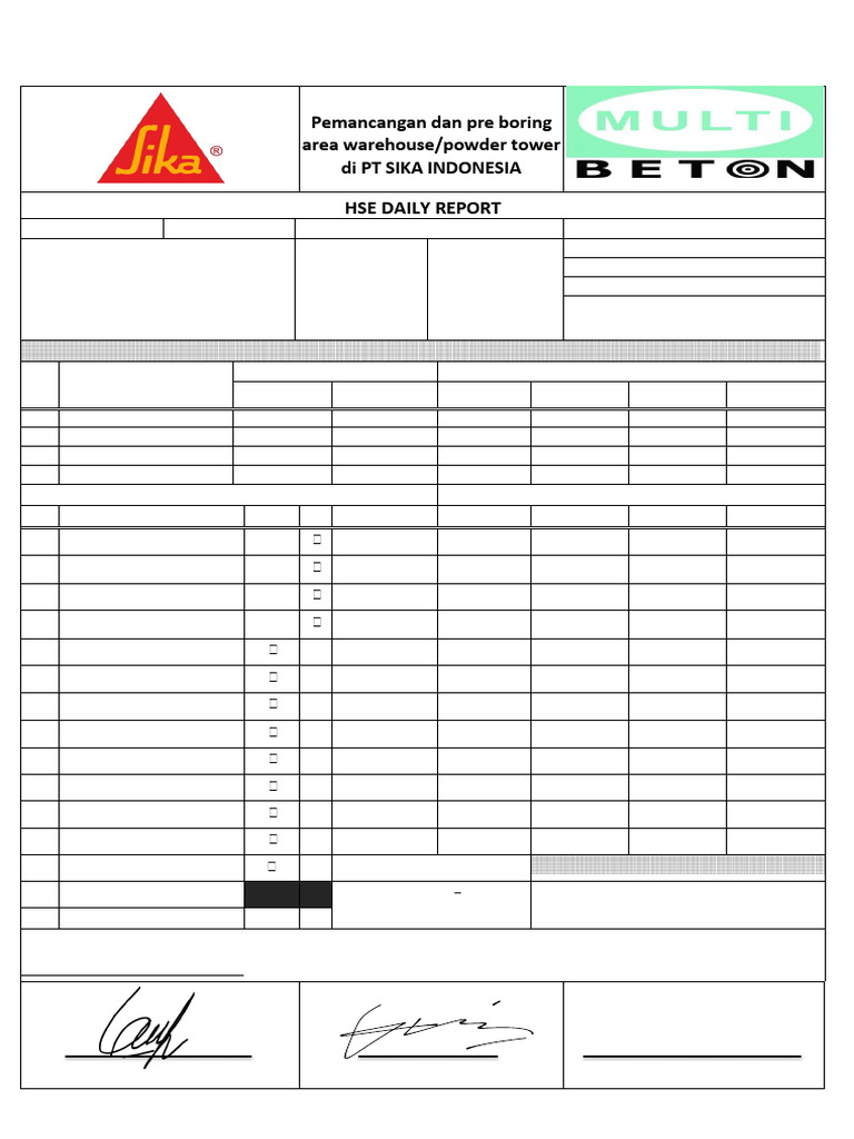 Contoh Dokumen PDF DAILY REPORT 20 MEI 2025 | PDF