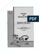Instruction and Maintenance Manual for Radiological Survey Meter