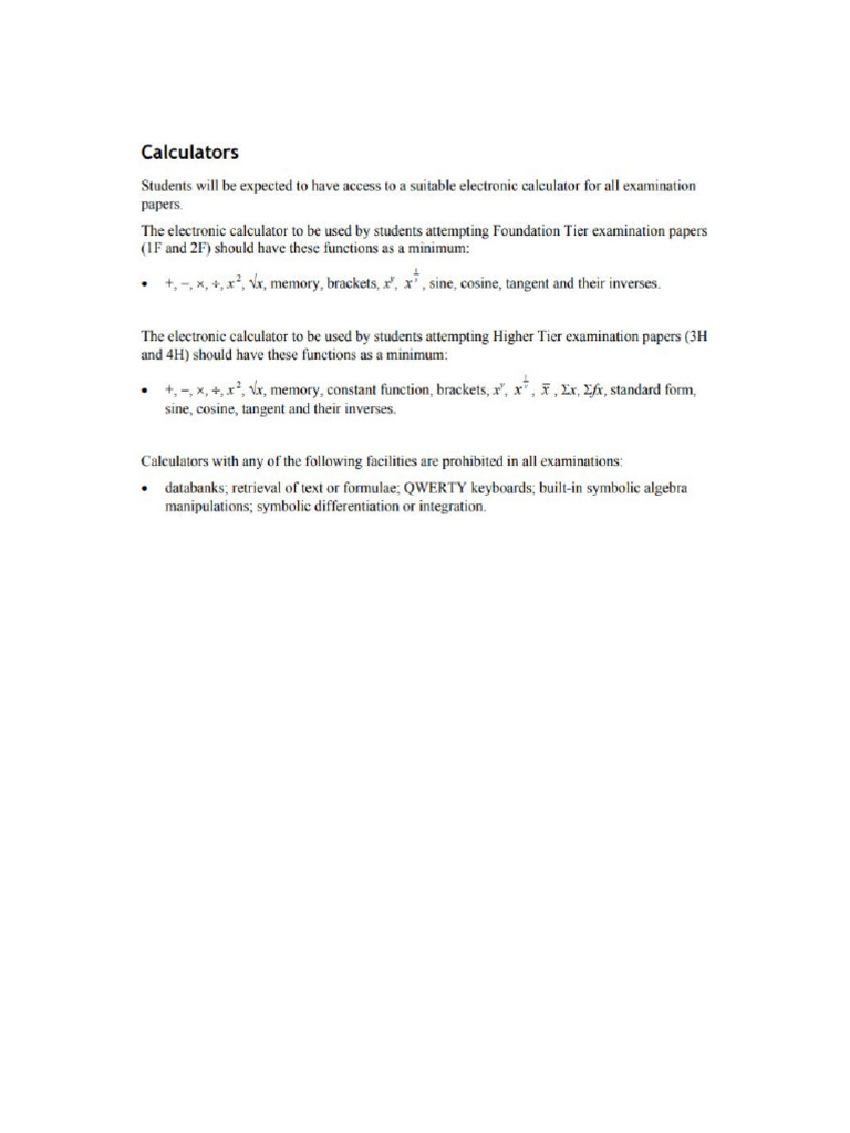 Calculator Specification | PDF