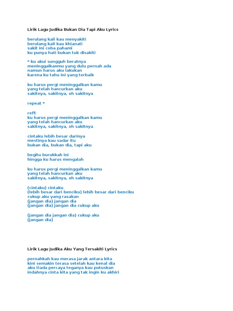 Lirik Lagu Judika Bukan Dia Tapi Aku Lyrics