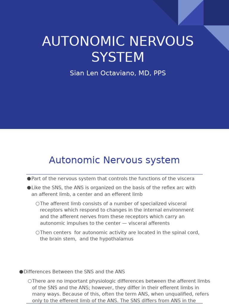 Understanding the Autonomic Nervous System | PDF | Acetylcholine ...