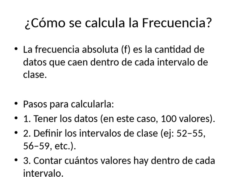 Como Se Calcula La Frecuencia | PDF