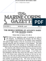 The Mobile Defense of Advance Bases by the Marine Corps - (Marine Corps Gazette March 1916)