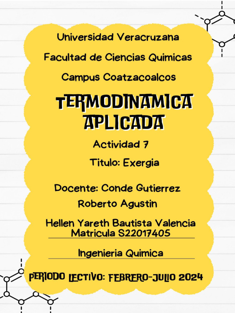 Exergia | PDF | Termodinámica | Calor