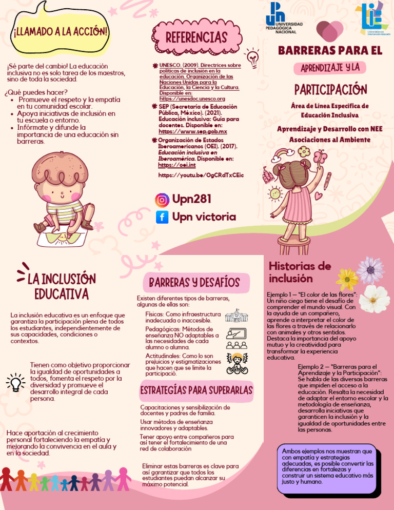 Tríptico Linea Inclusiva | PDF | Enseñando | Inclusión (Educación)
