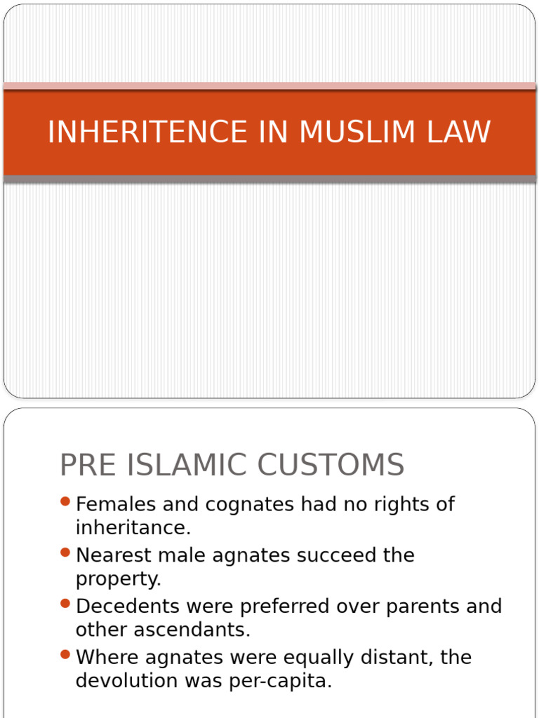 Inheritance Rights in Muslim Law | PDF | Inheritance | Sharia