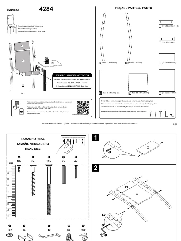 Manual de Montagem da Cadeira Gamer | PDF