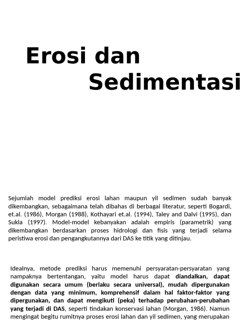 Model Prediksi Erosi dan Sedimentasi | PDF