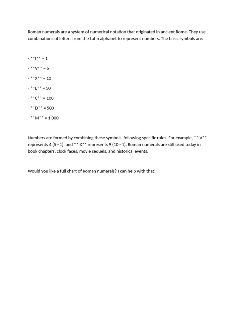 Understanding Roman Numerals Basics | PDF