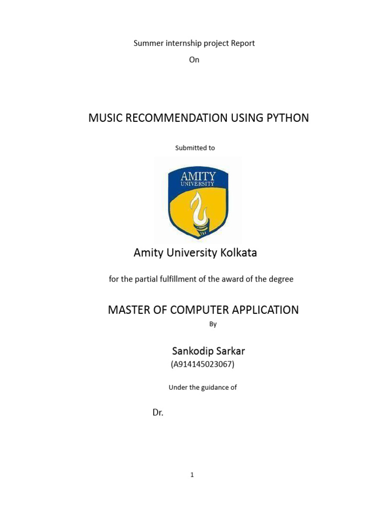 Music Recommendation System with Python | PDF | Computing | Information ...