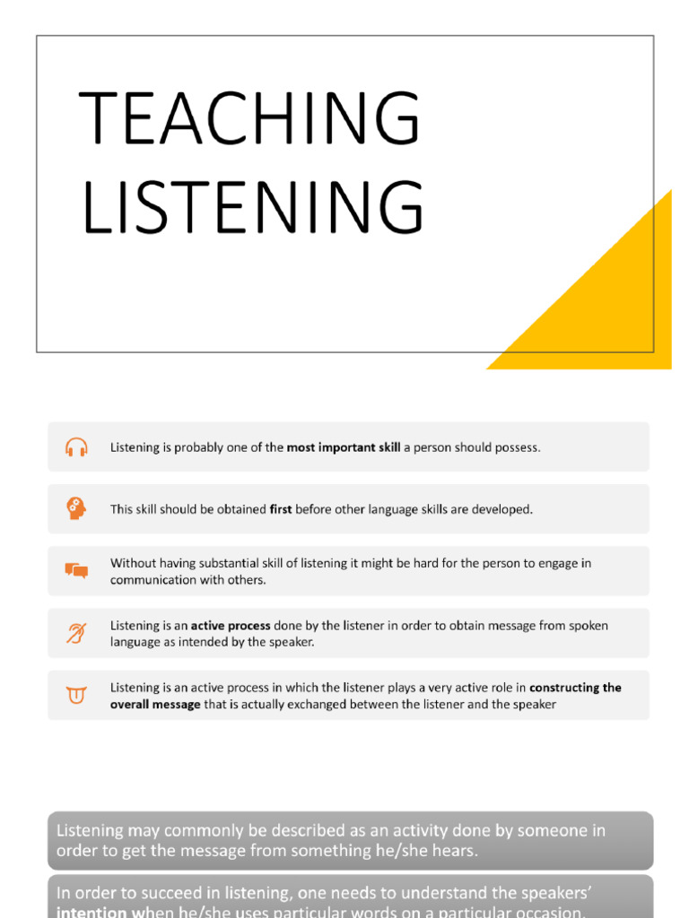 Teaching Listening | PDF