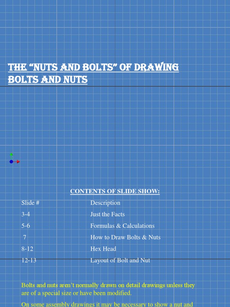 How to Draw Bolts & Nuts