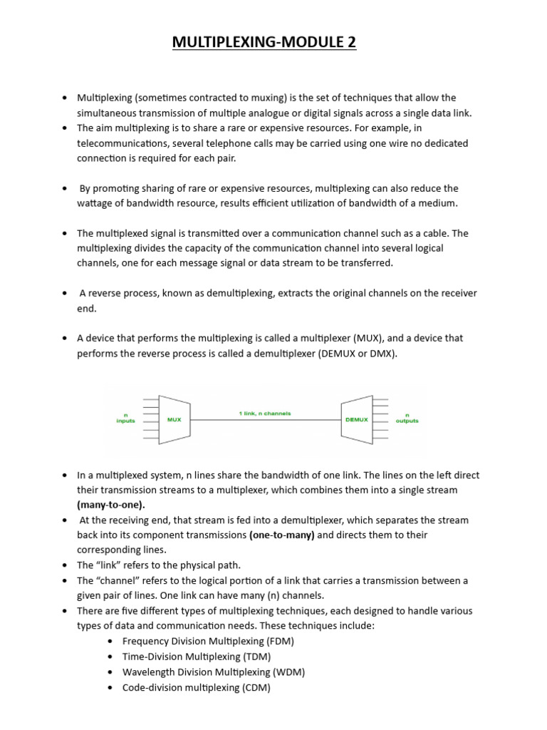 Datacommunication 2module | PDF | Wavelength Division Multiplexing ...