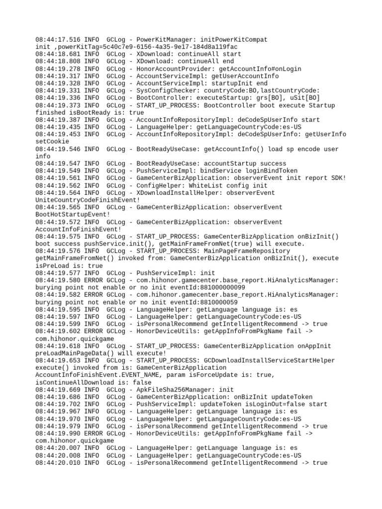 GameCenter Startup Log Analysis | PDF | Software Engineering | Computer ...
