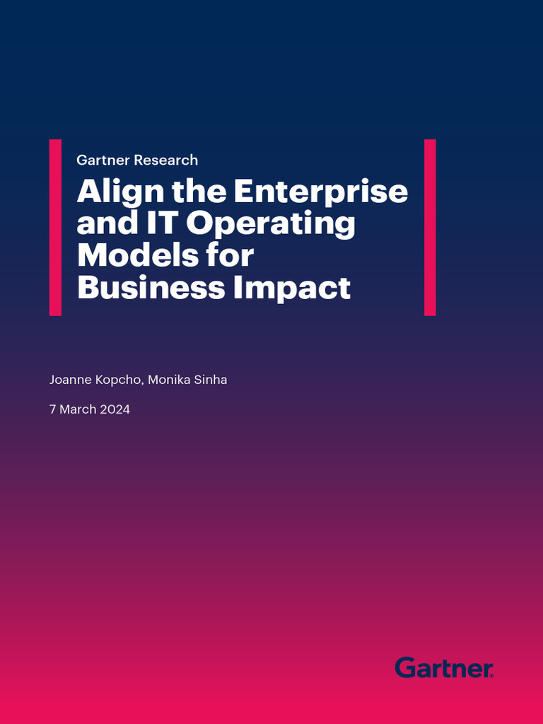 Align The Enterprise and It Operating Models For Business Impact | PDF ...