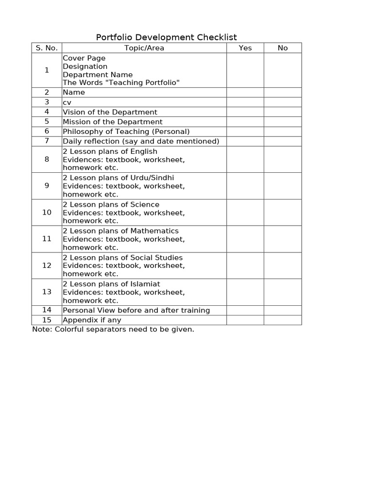 Portfolio Content | PDF