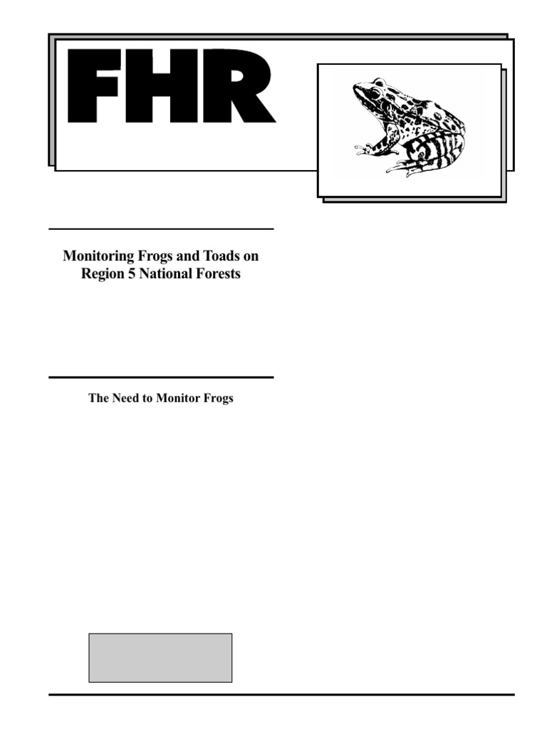 Monitoring Frogs and Toads On Region 5 N | PDF | Frog | Aquatic Vertebrates
