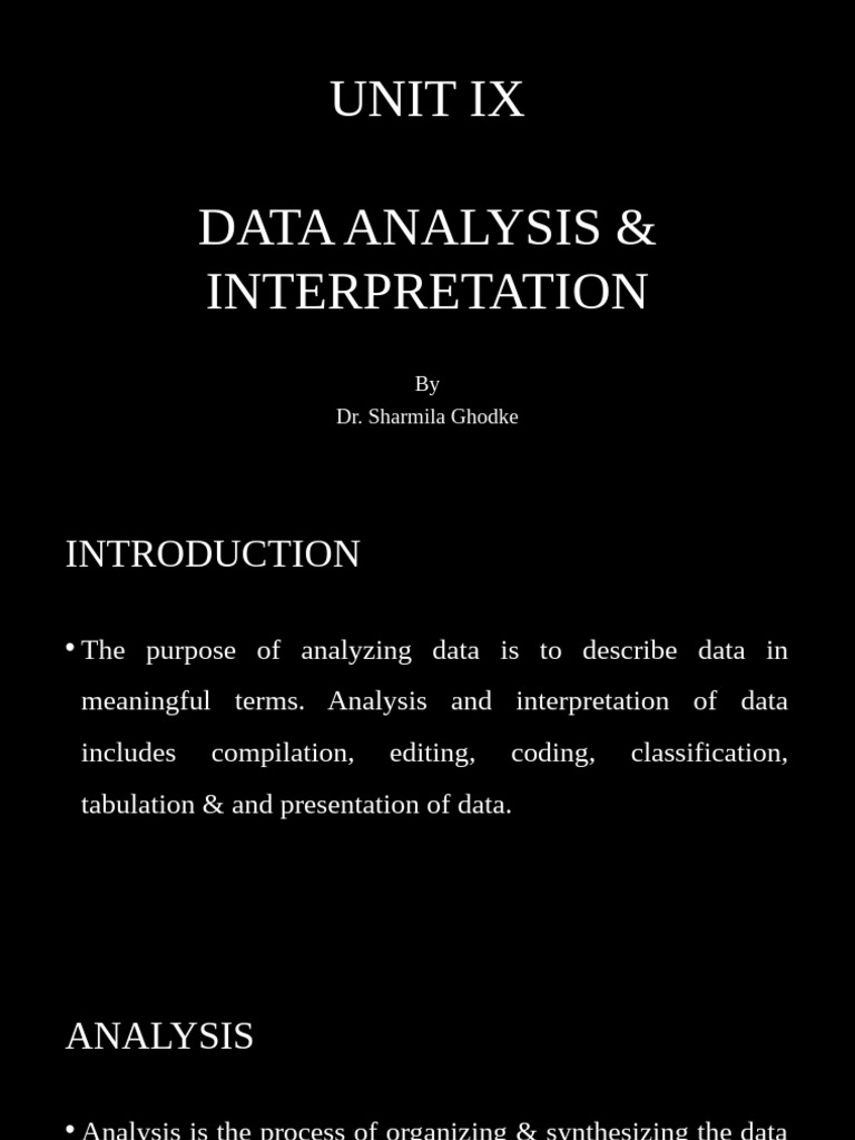 Data Analysis and Interpretation Guide | PDF | Statistics | Descriptive ...