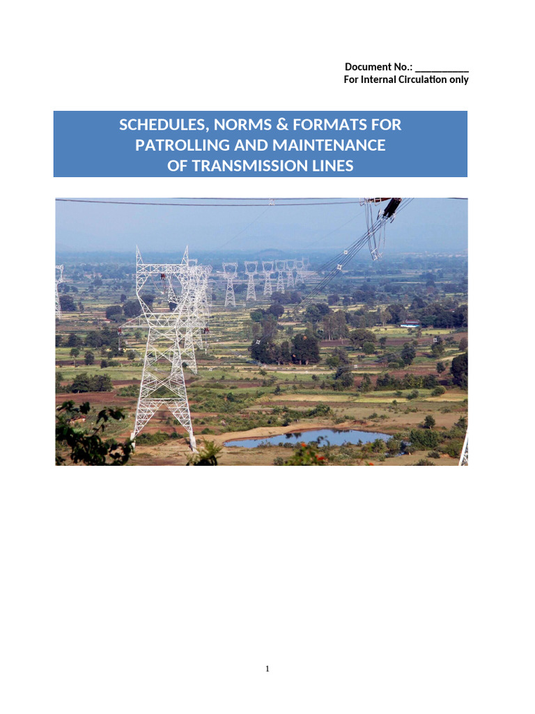 FINAL - Schedules, Norms & Formats For Patrolling and Maintenance of TL ...