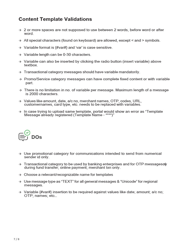 ACL Mobile Content Template Guidelines | PDF