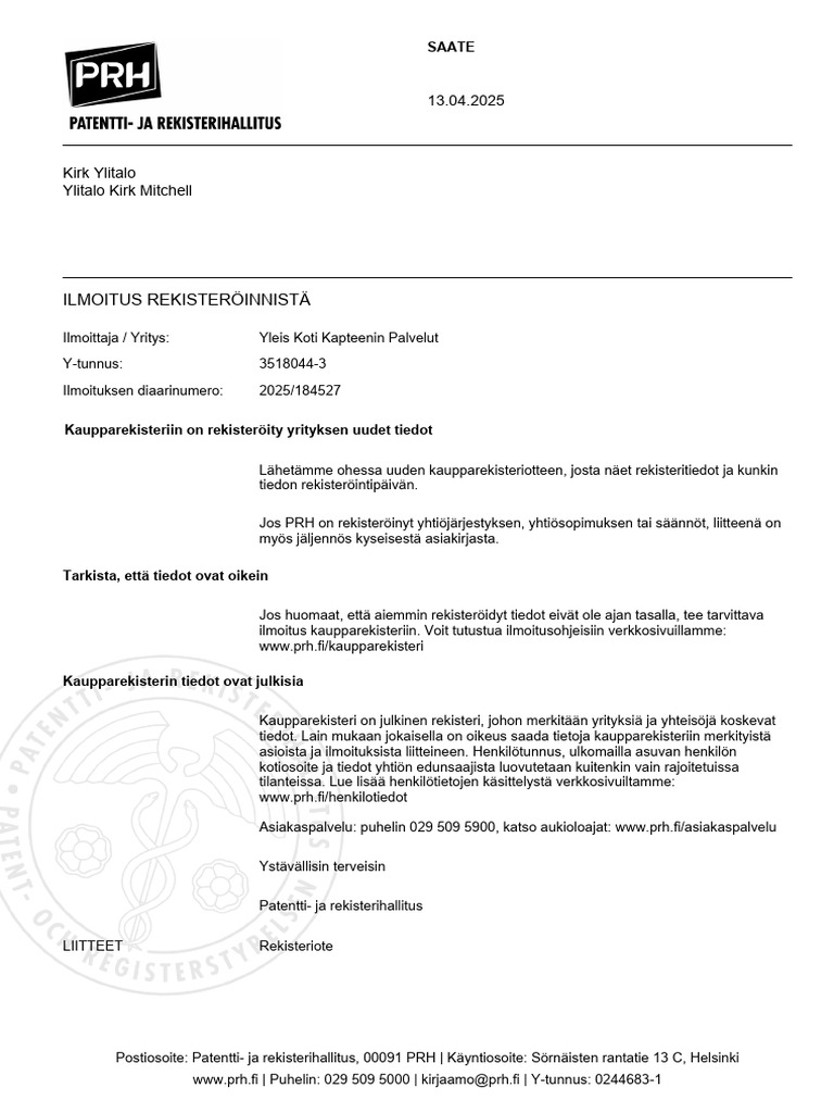 Liite 1 2025 184527 | PDF