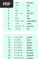 Japanese Numbers | PDF