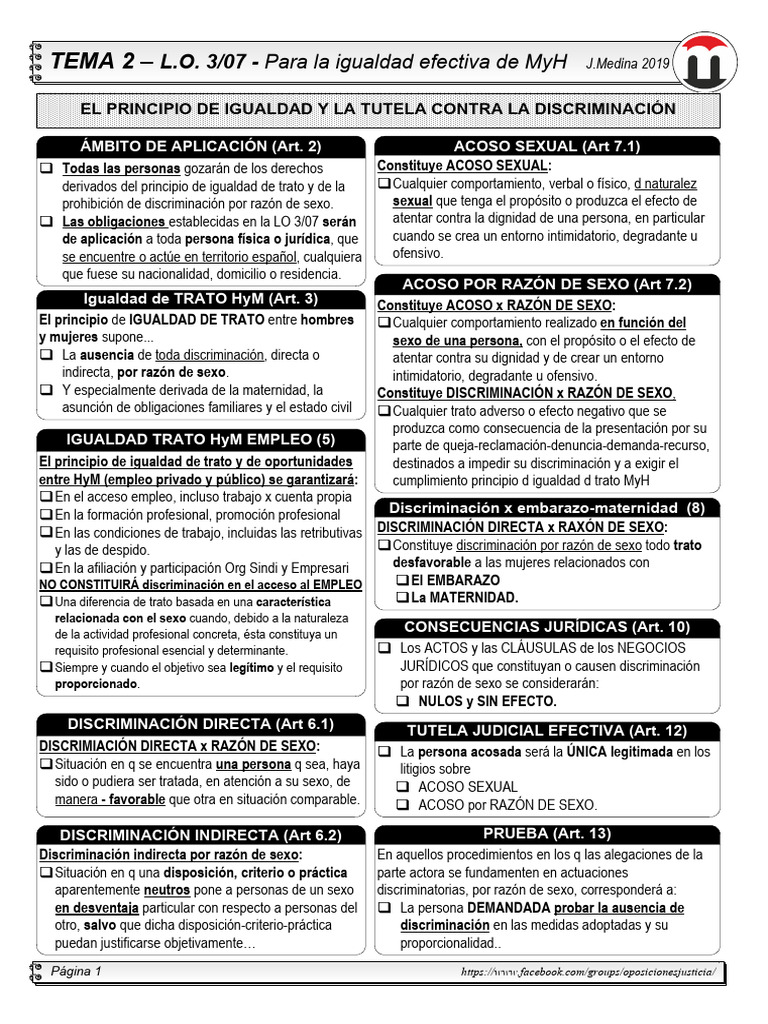 Tema 2 - Igualdad 2019 - Abril | PDF | Igualdad de género | Estudios de ...