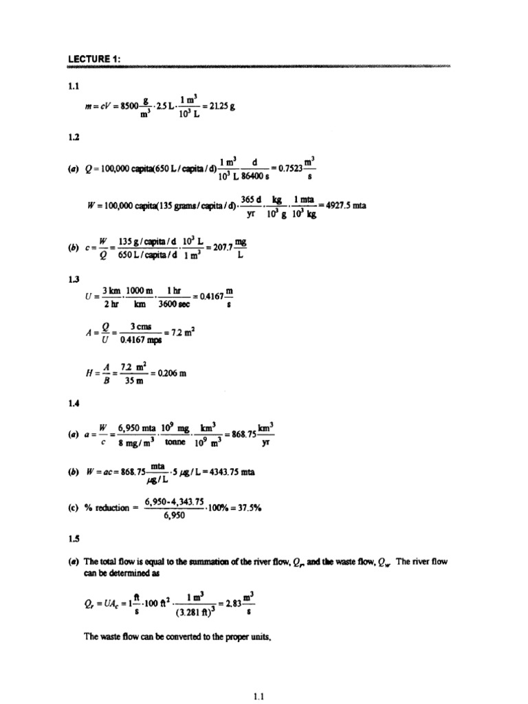 Solutions Manual For Surface Water Quality Modeling 9780070113640 0070113645 9780070113657 ...