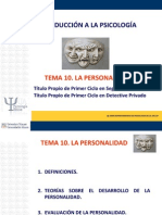 Tema 10. Personalidad.