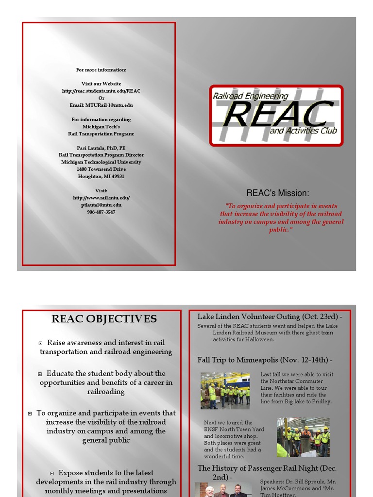 REAC Brochure | PDF | Rail Transport | Railway