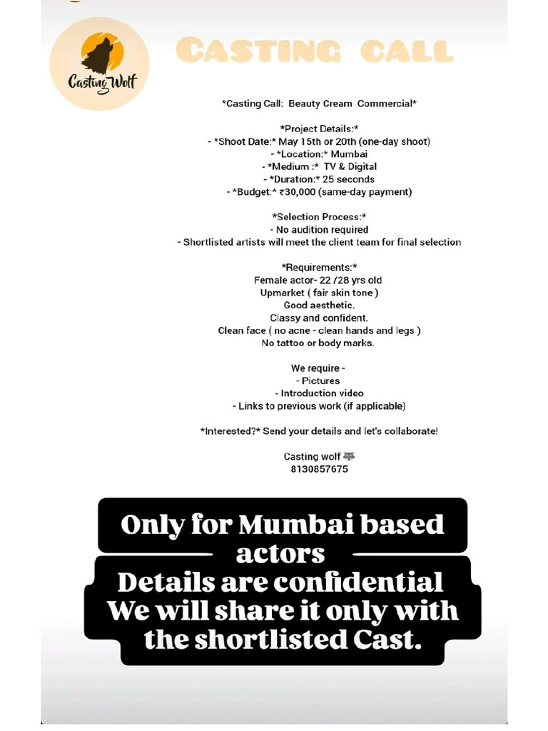 Casting Call | PDF