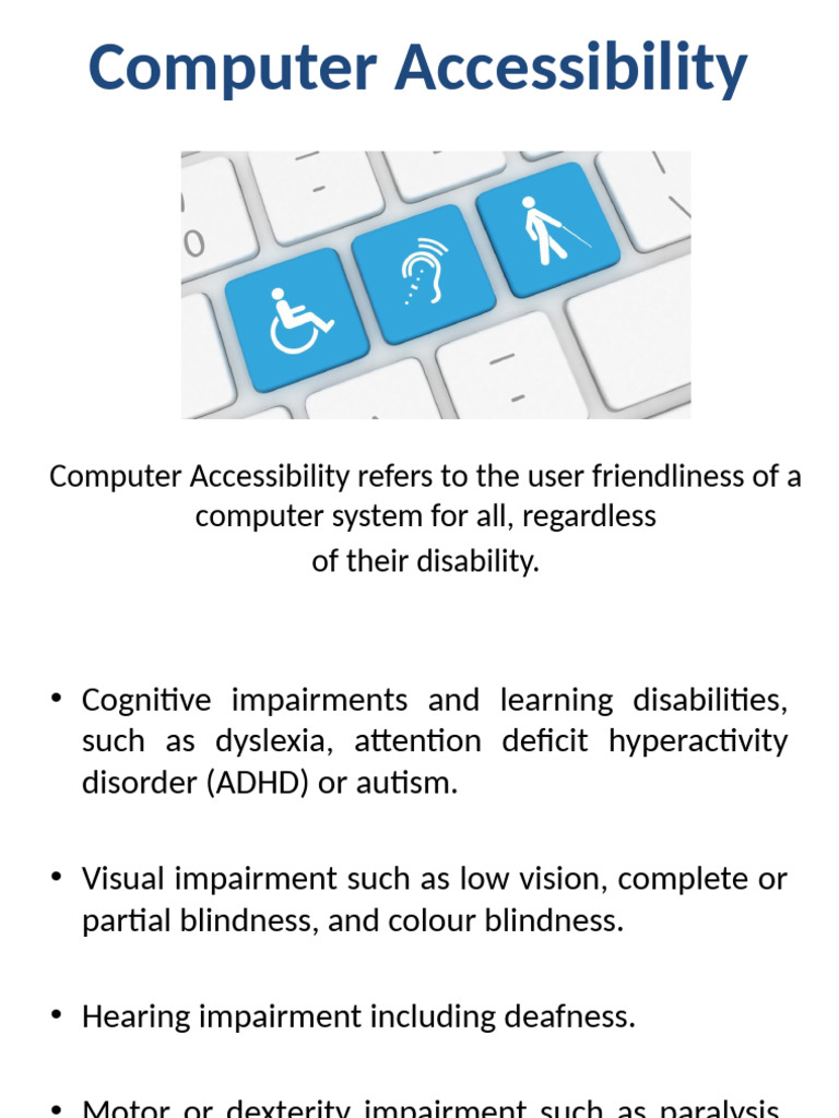 Understanding Computer Accessibility | PDF | Computer Keyboard | World ...