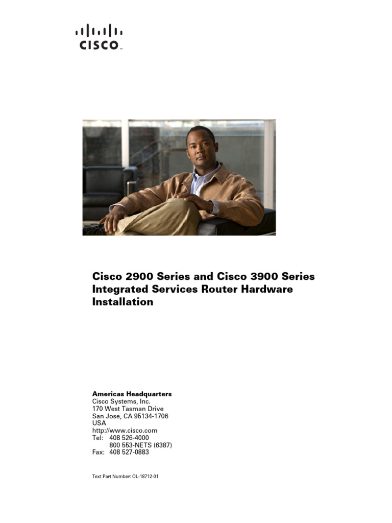 Cisco 2900 Series Router Installation Guide | PDF | Router (Computing ...