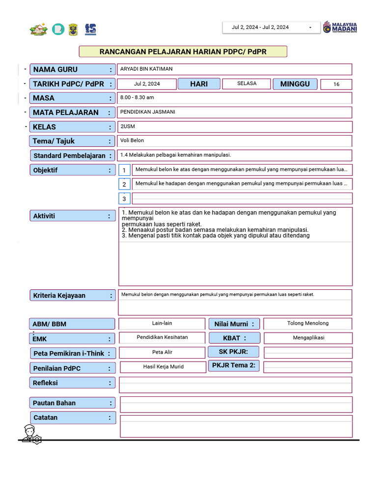 STM2 RPH 2 Julai 2024 2 Usm PJ | PDF