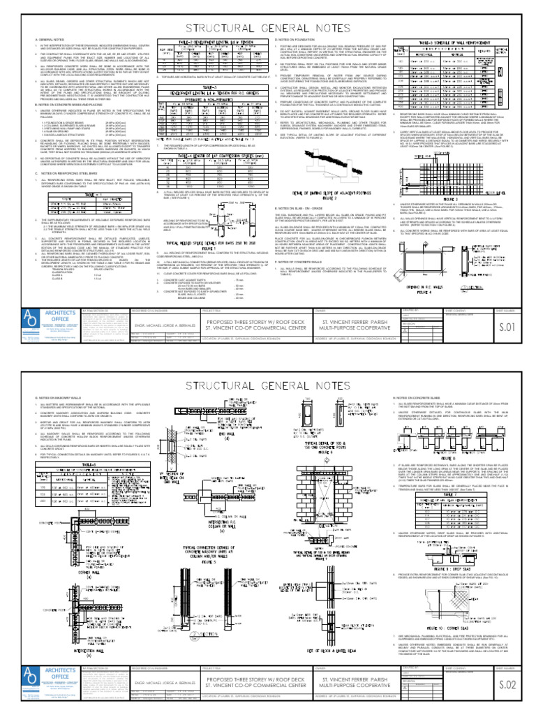 Structural General Notes for Construction | PDF | Concrete | Beam ...