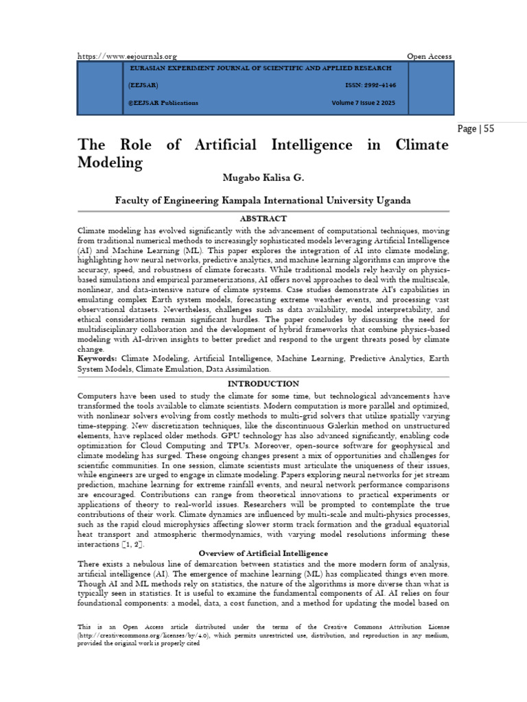 AI's Impact on Climate Modeling | PDF | Artificial Intelligence ...