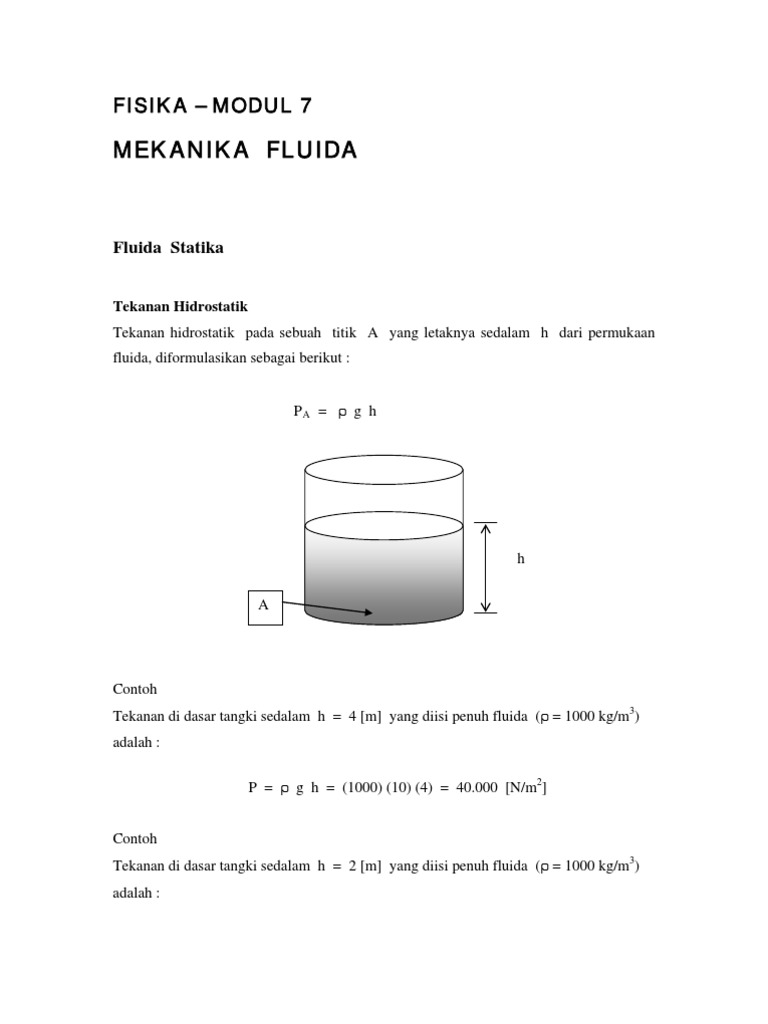 Fisika Modul 7 Mekanika Fluida