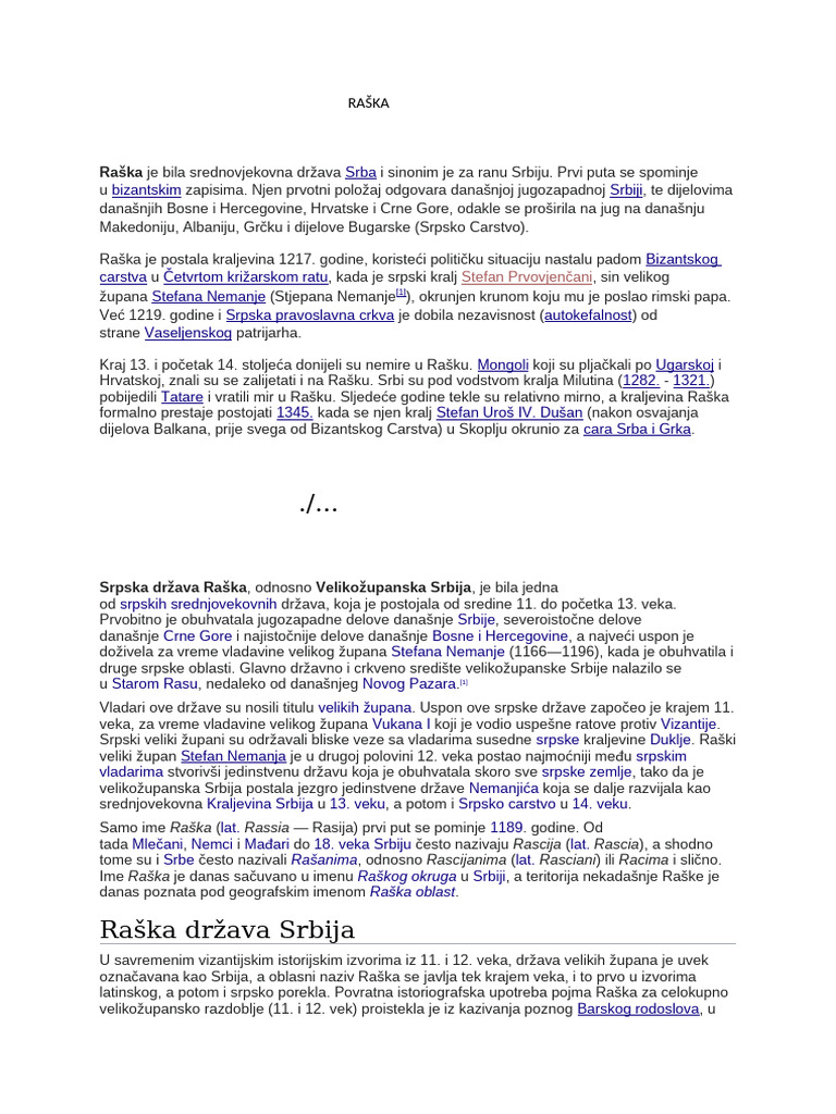 RAŠKA | PDF