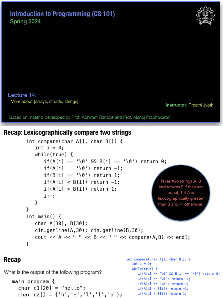 Arrays, Strings, and Merge Sort in C++ | PDF | C++ | String (Computer ...