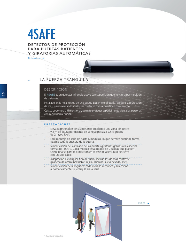 Detector Infrarrojo 4SAFE para Puertas | PDF