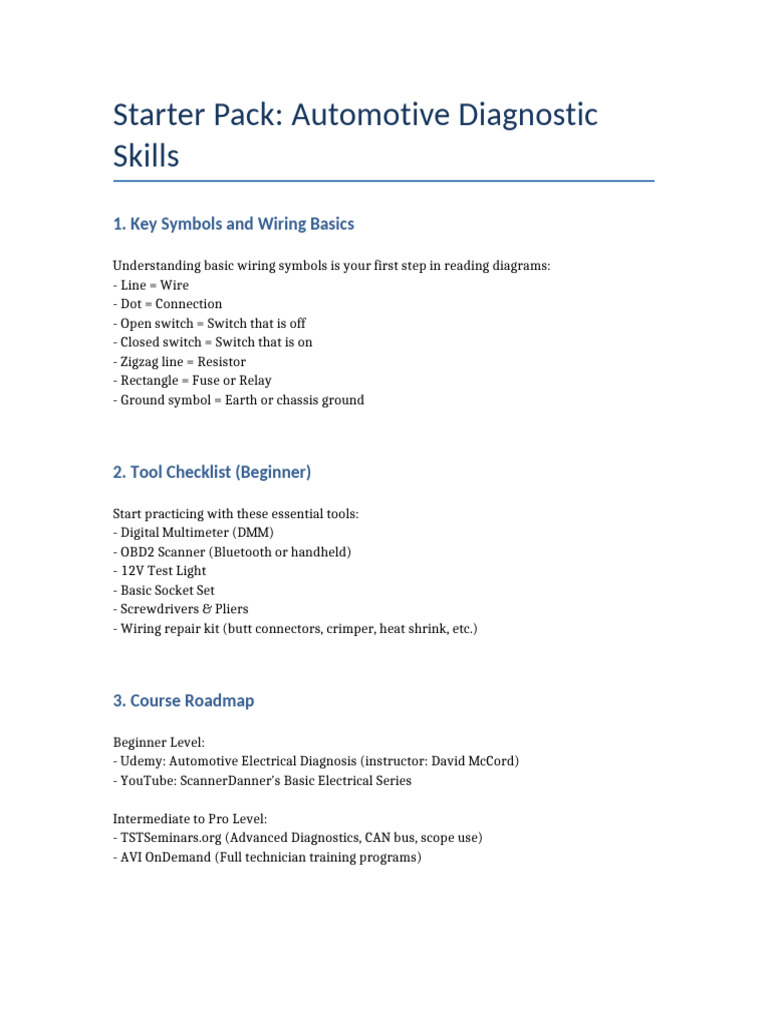 AutoTech Starter Pack | PDF