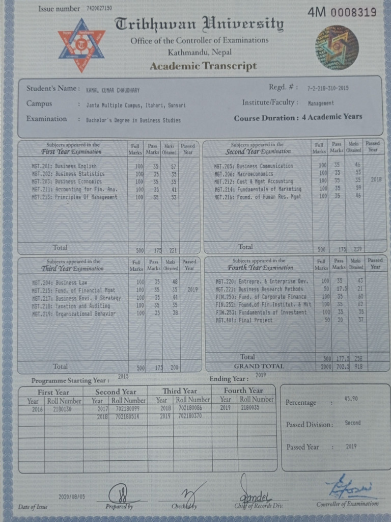 Bachelor Degree Certificate Pdf