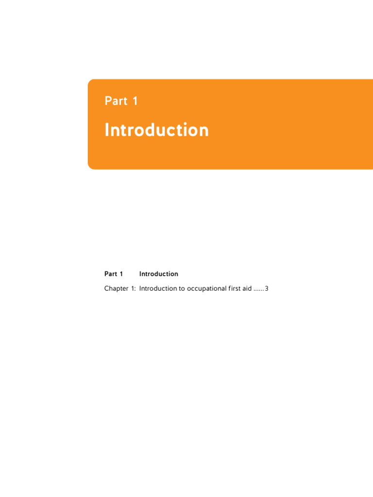TOPIC 1 Intro To First Aid | PDF | First Aid | Occupational Safety And ...